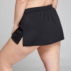 CACIQUE Lane Bryant Black Slitted Swim Skirt Plus Size 18